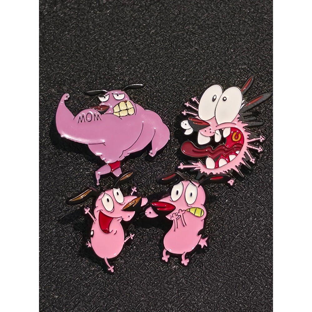Courage the Cowardly Dog Enamel Pin Set of 4